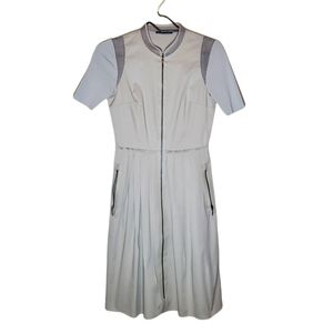 Elie Tahari Mesh & Zipper Dress